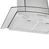 30 in. Convertible Wall-Mounted Glass Canopy Range Hood in Stainless Steel