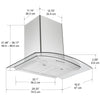 30 in. Convertible Wall-Mounted Glass Canopy Range Hood in Stainless Steel