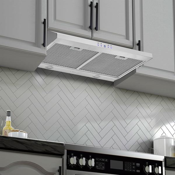 Ancona UC64NL hotte de cuisine sous l’armoire à conduitde 76,2 cm (30") avec mode veilleuse en acier inoxydable