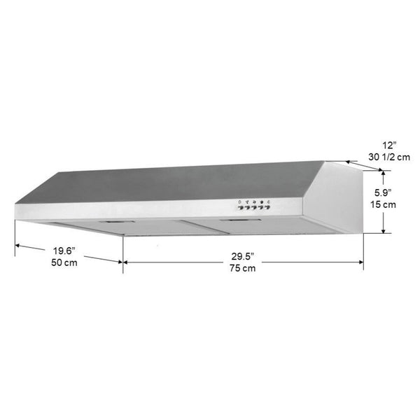 UCL630 30 in. 400 CFM Ducted Under Cabinet Range Hood