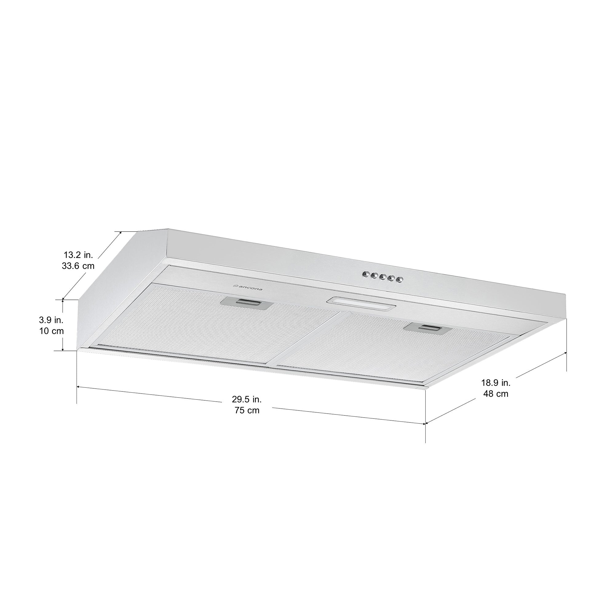 30 in. Convertible Under Cabinet Range Hood in Stainless Steel