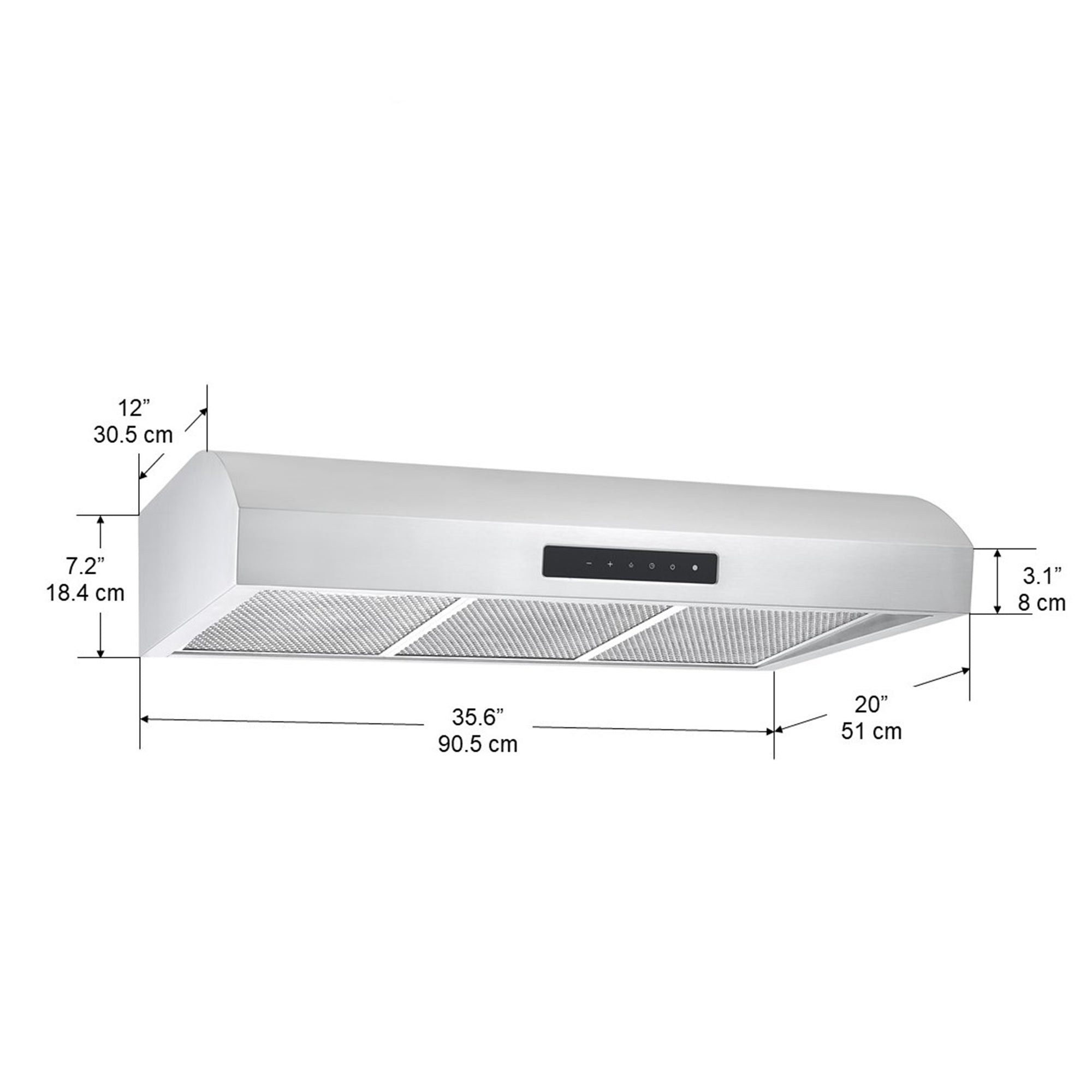 UC7 36 in. Under Cabinet Range Hood in Stainless Steel