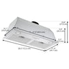 Ancona 28.5" 440 CFM Ducted Insert Range Hood in Stainless Steel