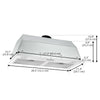 Ancona 28" 600 CFM Ducted Insert Range Hood in Stainless Steel