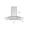 IGCC636 36 in. Island Glass Range Hood in Stainless Steel