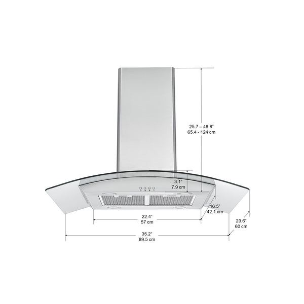 IGCC636 36 in. Island Glass Range Hood in Stainless Steel
