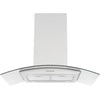 Ancona 36 in.  Convertible Island Mount Glass Canopy Range Hood in Stainless Steel