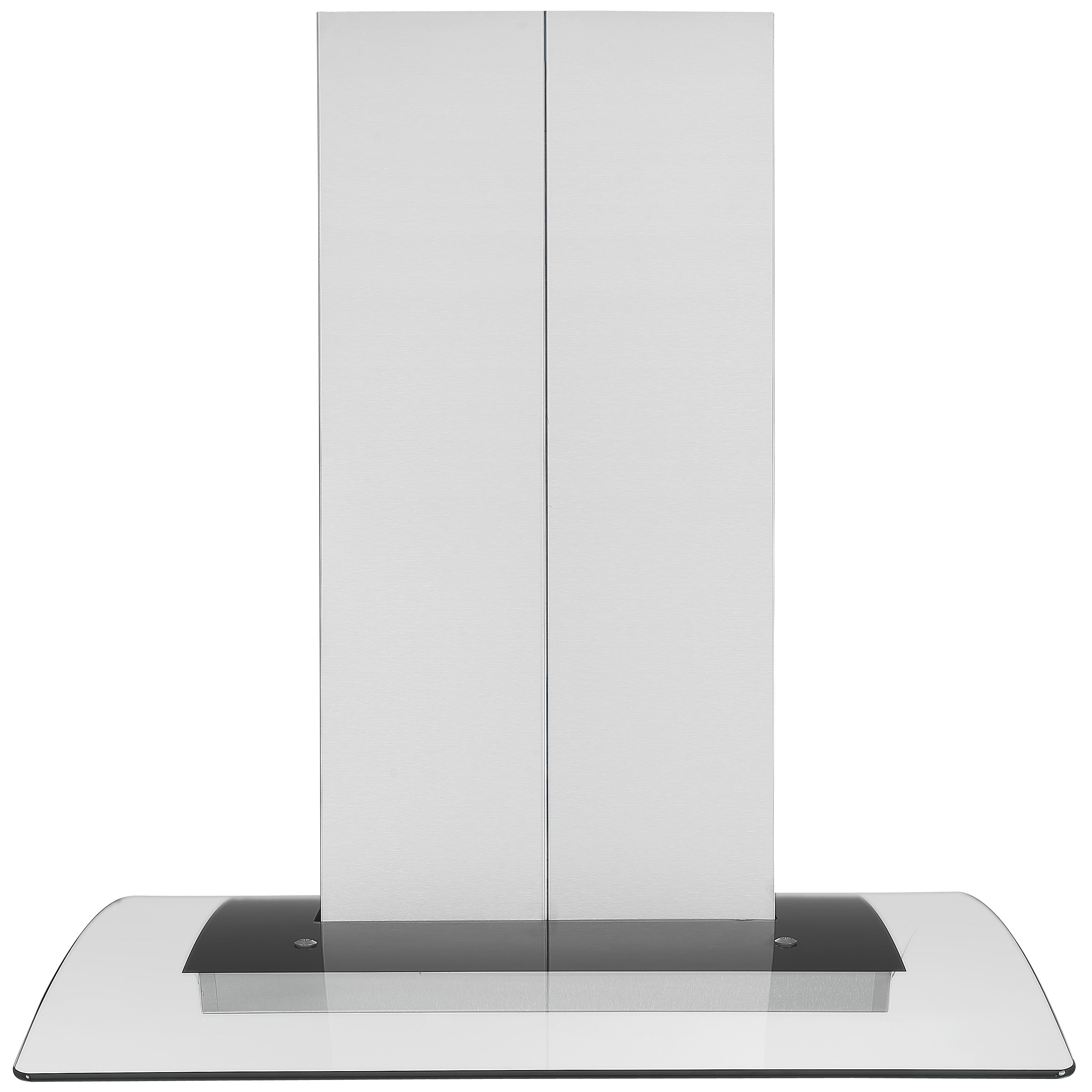 Ancona 36 in.  Convertible Island Mount Glass Canopy Range Hood in Stainless Steel