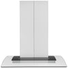 Ancona 36 in.  Convertible Island Mount Glass Canopy Range Hood in Stainless Steel