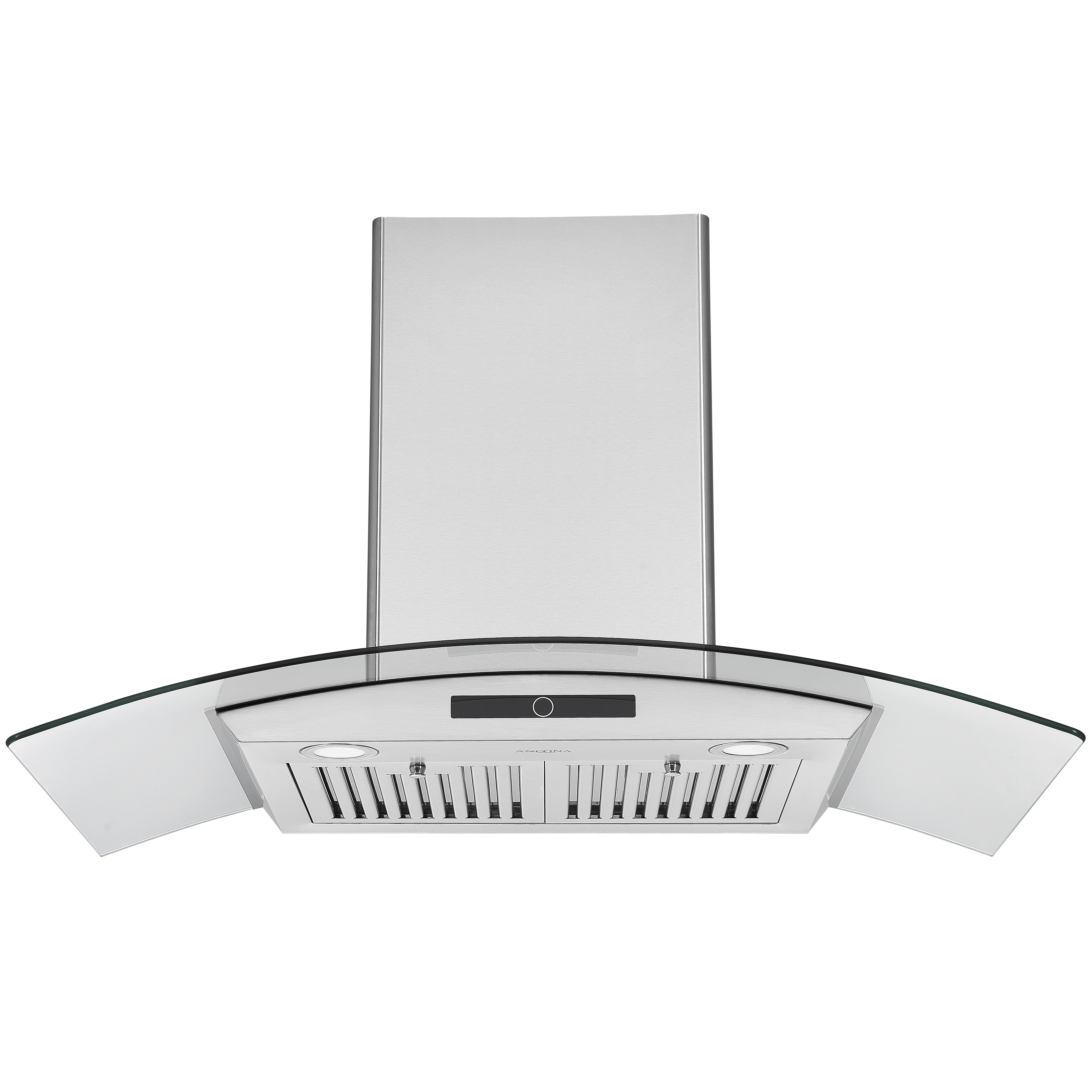 36 in. Convertible Wall-Mounted Glass Canopy Range Hood in Stainless Steel