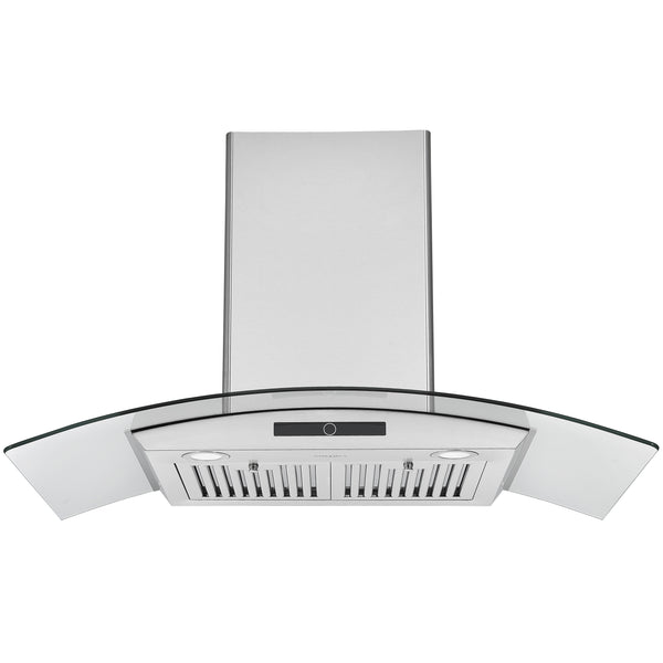 36 in. Convertible Wall-Mounted Glass Canopy Range Hood in Stainless Steel