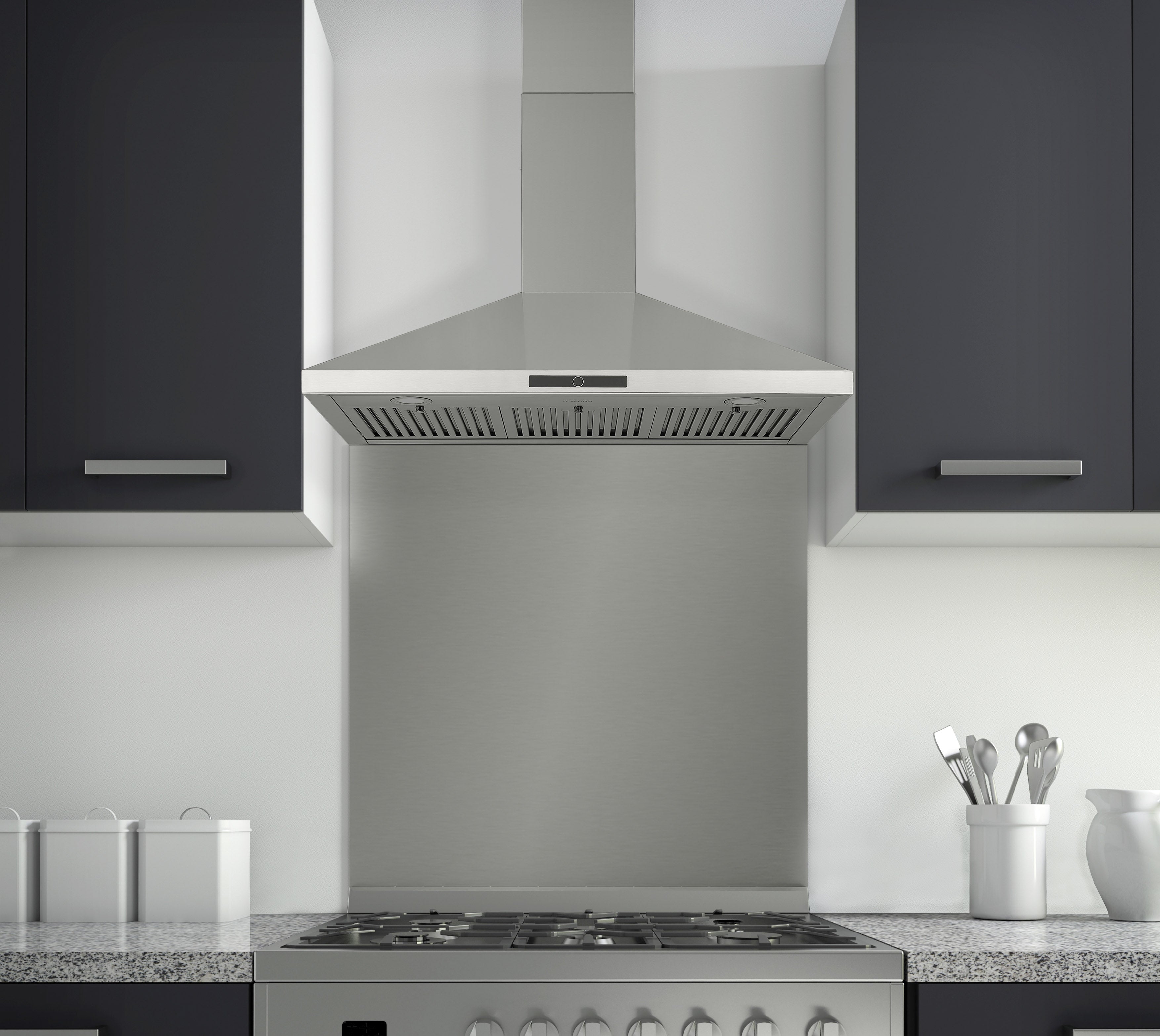 36 in. Convertible Wall-Mounted Pyramid Range Hood in Stainless Steel