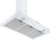 36 in. Convertible Wall-Mounted Pyramid Range Hood in White