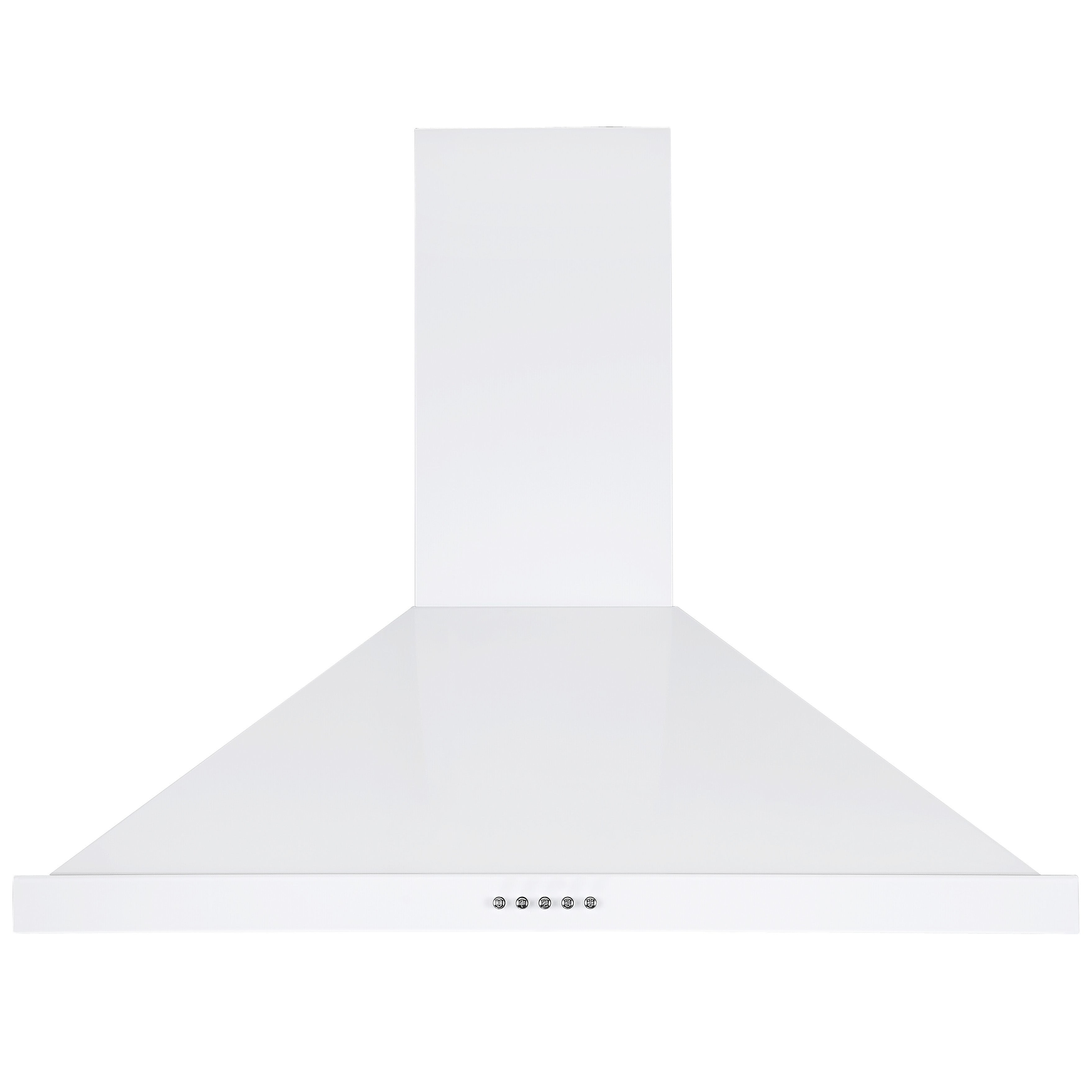 Hotte de cuisine pyramidale convertible à fixation murale en acier inoxydable blanc de 76,2 cm (30 po)