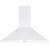 Hotte de cuisine pyramidale convertible à fixation murale en acier inoxydable blanc de 76,2 cm (30 po)