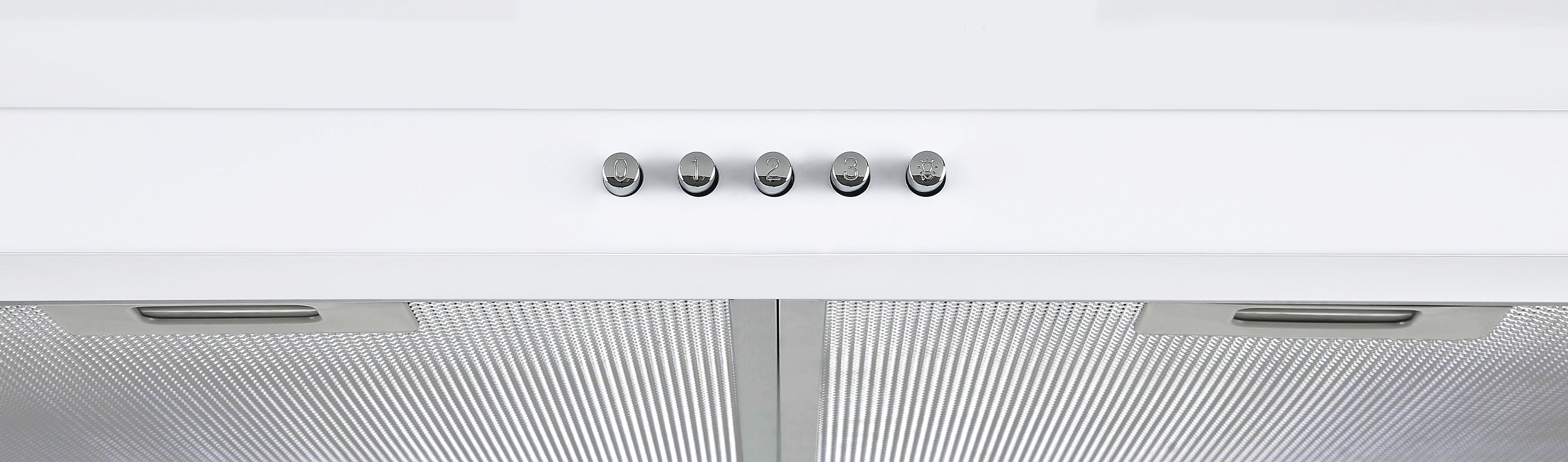 Hotte de cuisine pyramidale convertible à fixation murale en acier inoxydable blanc de 76,2 cm (30 po)