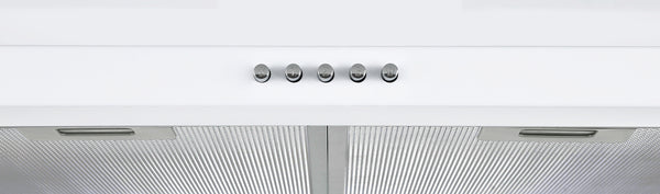 Hotte de cuisine pyramidale convertible à fixation murale en acier inoxydable blanc de 76,2 cm (30 po)