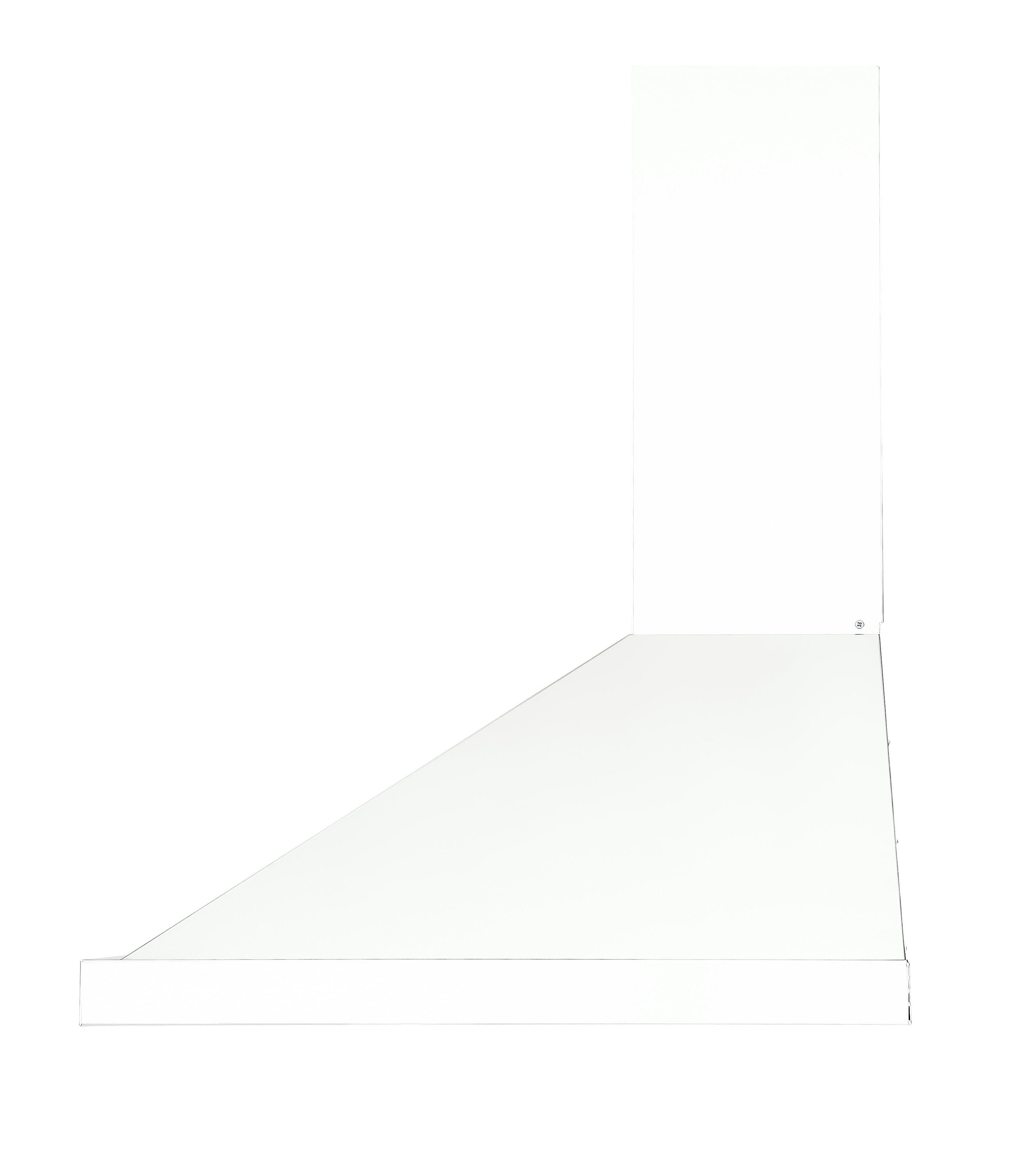 Hotte de cuisine pyramidale convertible à fixation murale en acier inoxydable blanc de 76,2 cm (30 po)