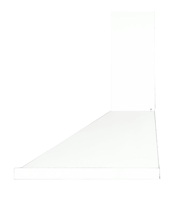 Hotte de cuisine pyramidale convertible à fixation murale en acier inoxydable blanc de 76,2 cm (30 po)