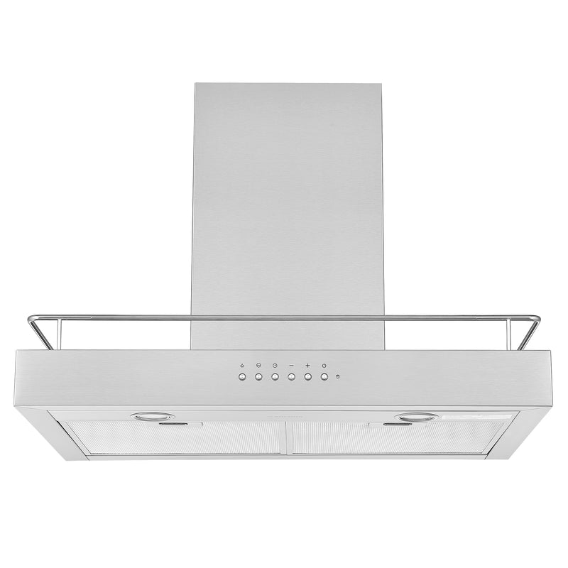 Ancona 30" 450 CFM Convertible Wall Mount Range Hood with Auto Night Light and Built-in shelf in Stainless Steel