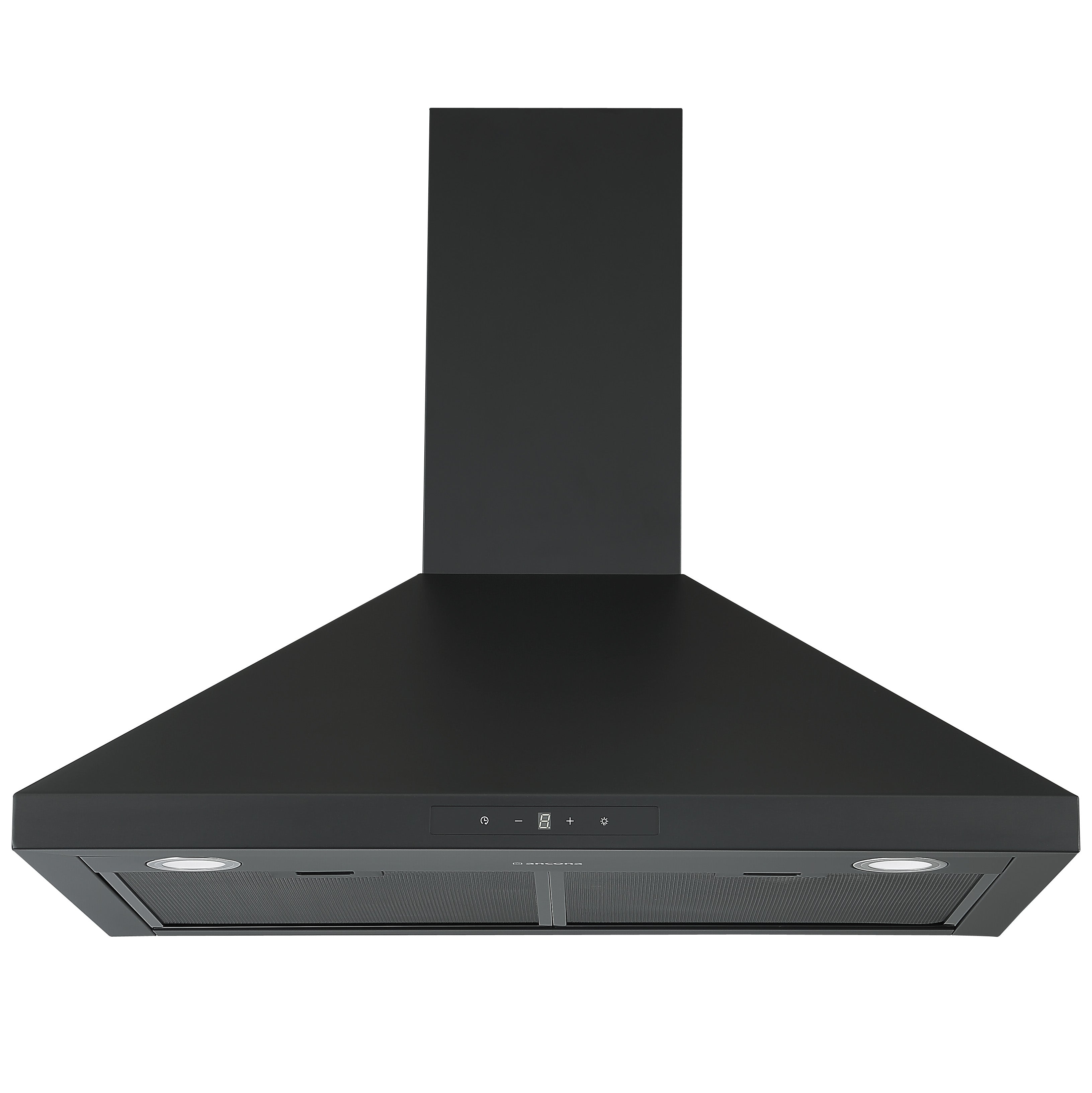 Ancona 30 in. Convertible Wall-Mounted Pyramid Range Hood in Matte Black