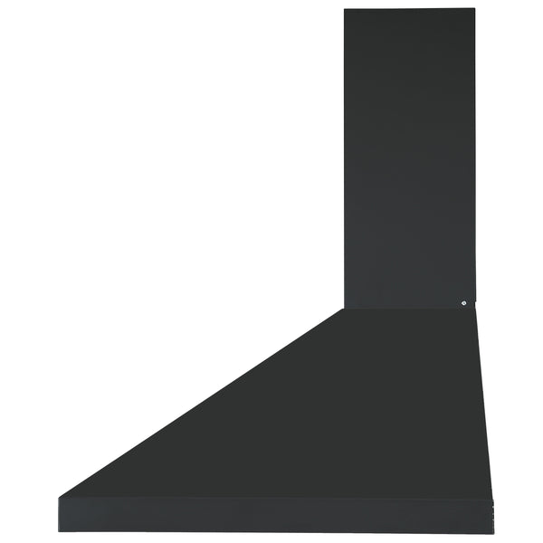 Ancona 30 in. Convertible Wall-Mounted Pyramid Range Hood in Matte Black