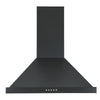 Ancona 24" 280 CFM Convertible Wall Mount Pyramid Range Hood in Matte Black