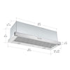 Forte 436 36 in. Slide-out Range Hood in Stainless Steel