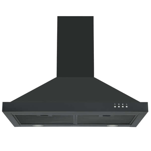 Ancona 30" 450 CFM Convertible Wall Mount Pyramid Range Hood in Black Stainless Steel