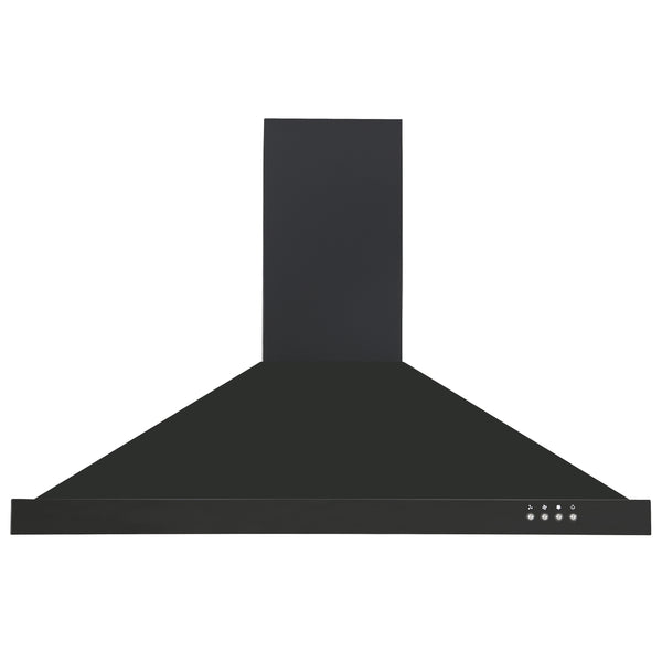 Ancona 36" 450 CFM Convertible Wall Mount Pyramid Range Hood in Black Stainless Steel