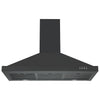 Ancona 36" 450 CFM Convertible Wall Mount Pyramid Range Hood in Black Stainless Steel