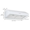 Ancona 30" Ducted Under Cabinet Range Hood in White