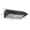 Ancona 30" Ducted Under Cabinet Range Hood in Black