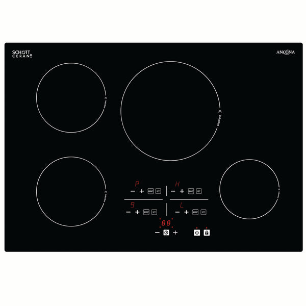 Ancona Elite 30" 4-Burner Induction Cooktop in Black Ceramic