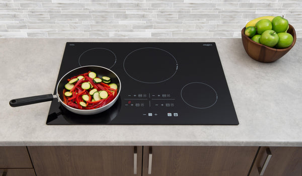 Ancona surface de cuisson à induction à 4 brûleurs de 30” de la gamme Elite en céramique noire