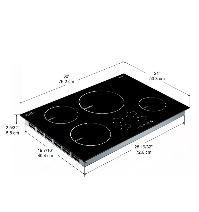Table De Cuisson à Induction De 30 po. Avec 4 Brûleurs