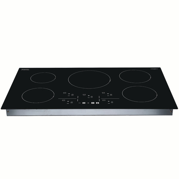 Ancona surface de cuisson à induction à  5 brûleurs Elite de 36" en céramique noire 