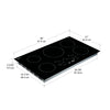 Ancona Elite 36" 5-Burner Induction Cooktop in Black Ceramic