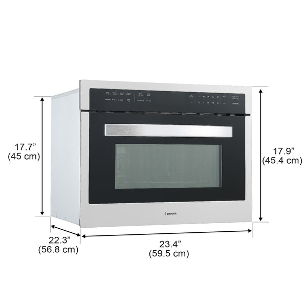 Ancona 24" Built-in Speed Combination Wall Oven and Microwave Oven with Touch Controls