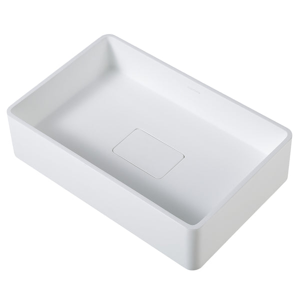 Ancona vasque rectangulaire Pure Stone de la gamme Holbrook en blanc