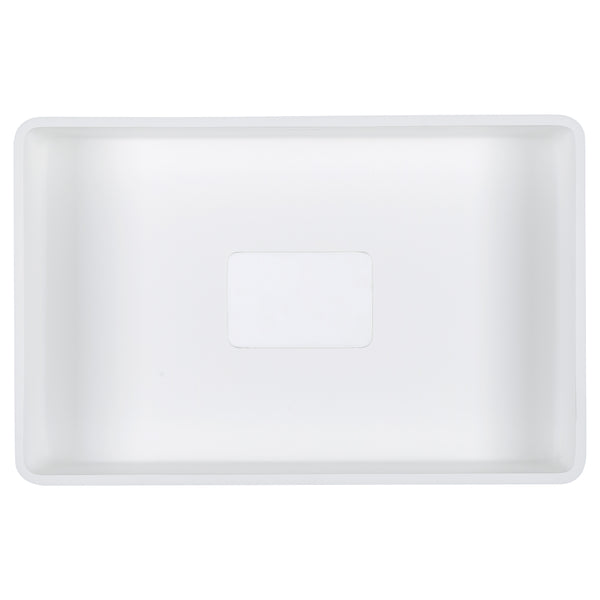 Ancona vasque rectangulaire Pure Stone de la gamme Holbrook en blanc