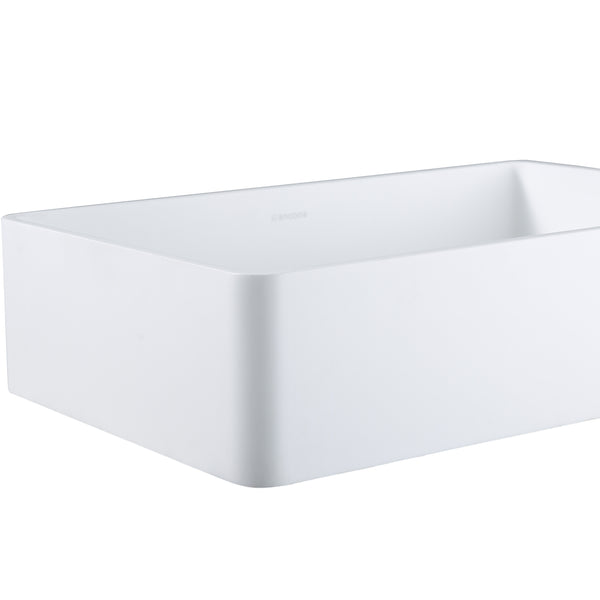 Ancona vasque rectangulaire Pure Stone de la gamme Holbrook en blanc