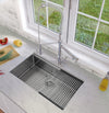 Ancona 32" Single Bowl Undermount Kitchen Sink with Grid and Roll-Up Mat in PVD Gunmetal