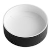 Ancona Round Pure Acrylic Stone Vessel Bathroom Sink in Matte White and Matte Black