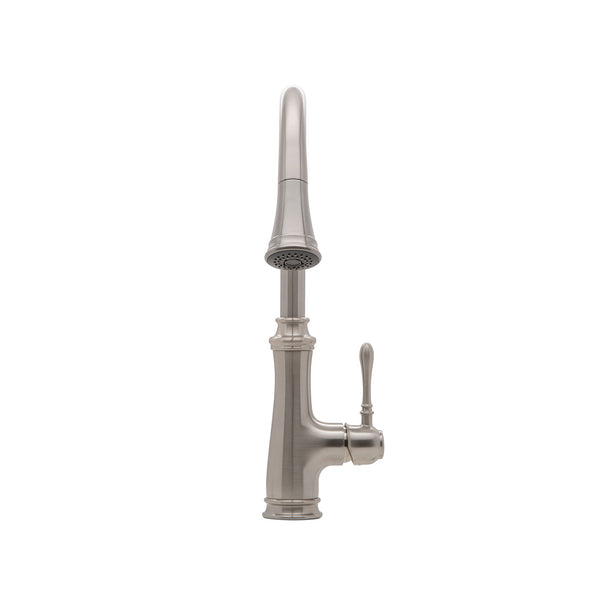 Villa Single Handle Pull-out Kitchen Faucet in Brushed Nickel