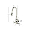 Villa Single Handle Pull-out Kitchen Faucet in Brushed Nickel