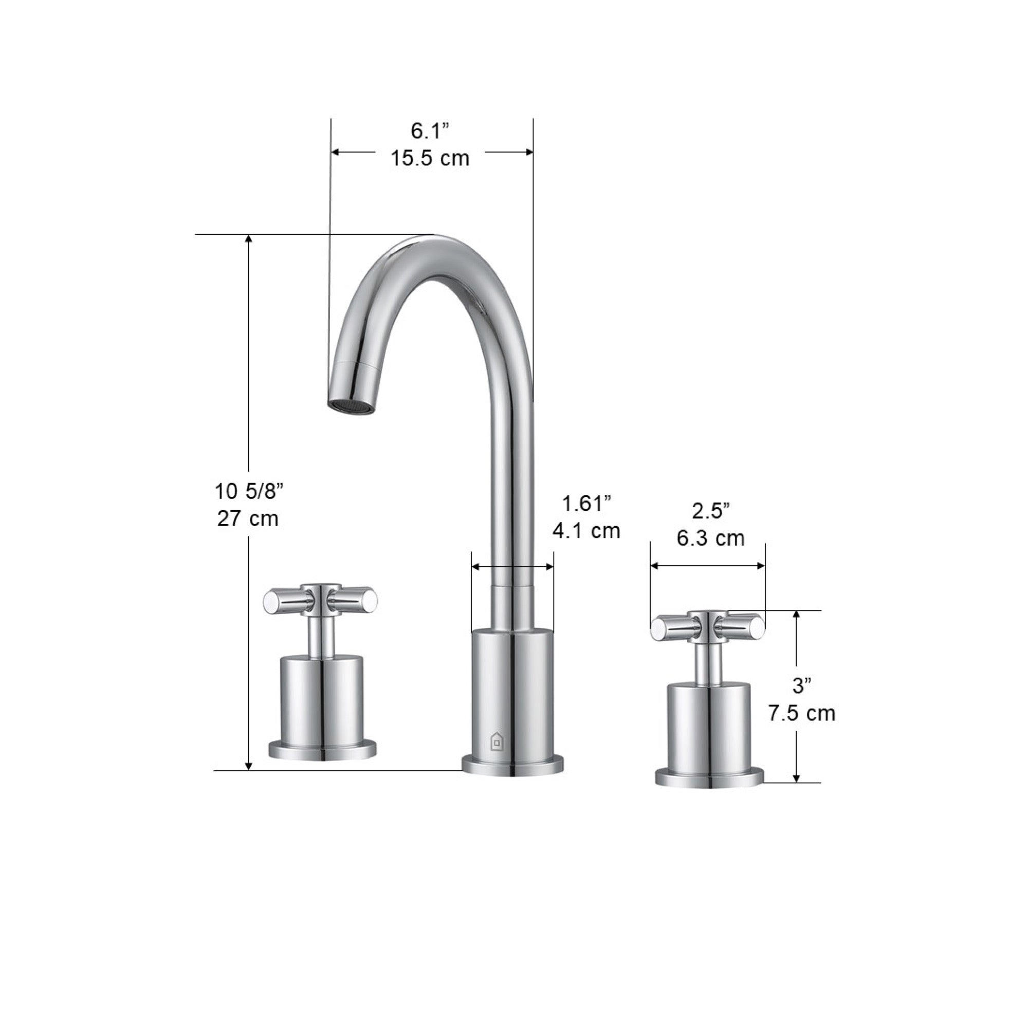 Robinet pour salle de bain standard à poignées doubles Prima 3