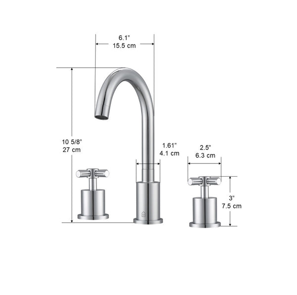 Robinet pour salle de bain standard à poignées doubles Prima 3