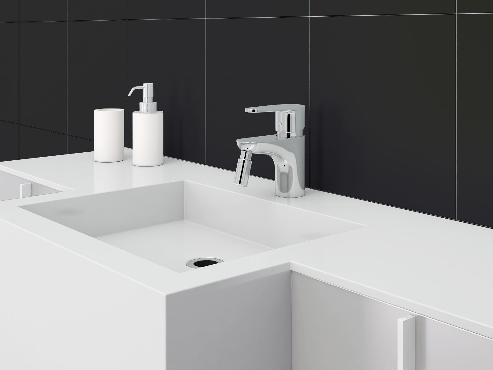 Sola Bathroom Chrome Faucet with LED Light