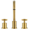 Ancona Prima 3 Widespread Double Handle Bathroom Faucet in Brushed Titanium Gold